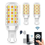 RENBING G9 LED Smart glühbirnen,Glühbirne gesteuert über Mobile WiFi-App320 Lumen Mehrfarbig dimmba,Compatible mit Alexa,Google Assistant,Kein Hub notwendig,WiFi Alexa G9 Glühbirnen (Color : 3)