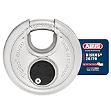 ABUS Diskus Vorhängeschloss 20/70 - wetterfest für den Garten - mit Diskus-Schweißtechnologie für besten Aufbruchschutz - ABUS-Sicherheitslevel 9 - Silber
