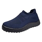 Générique Sportschuhe für Herren, Herren, Sportschuhe, Fitnessstudio, Fitness, ohne Schnürsenkel, bequem, Laufen, Basketball, Trail, Dunkelblau 2, 46 EU