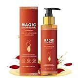 Glow Remedy Oil-Magic Luxury Body Oil- Magisches Körperöl für strahlende Haut, Straffendes Massageöl mit Mineralöl, Rizinusöl, Rosmarin & Jojoba Öl, 100ml, Für alle Hauttypen