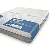 KNERST Duoflex Matratze 90 x 200 cm - 2-in-1 Härtegrad Soft & Firm - Gel-Memory-Foam & 7-Zonen Komfortschaum - 21 cm Höhe - orthopädische Matratze für alle Schlafpositionen - Mattress