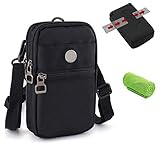 Handytasche Umhängen Gürteltasche, Blocker Umhängetasche Tasche Unisex/Männer/Damen/Kinder, Multifunktionale Outdoor Sport Hüfttasche mit Klein Karabinerhaken für iPhone Samsung Galaxy Huawei HTC