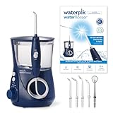 Waterpik Ultra Professional Munddusche, Testsieger 2024, Precision Pulse Technology, TÜV Siegel, bis zu 99,9 Prozent Plaque Entfernung, 7x Aufsätze, 10x individuelle Modi, integrierter Timer, Blau