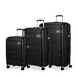 American Tourister Skymax - Suitcase Set 3 Pieces, Black (Bass Black)