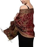 Achillea Damen Achi23 Pashmina-Schal, burgunderfarben, 28' W x 76' L