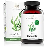 MAISON NATURELLE® | Bio Chlorella Presslinge (500 Stück) - 100% reine Algen Tabletten ohne Zusätze - Hochdosiert mit 4.800mg Chlorella je Tagesdosis - 100% Vegan