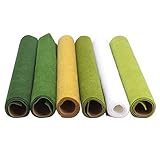 Zerone Modell Grasmatte Zug Künstlicher Garten Grasmatte Gras Rasen Kunstrasen Kunstrasen Rasenpapier für DIY Miniatur Ornament Garten Mini Haus Modell Gras 100x40cm (Golden)