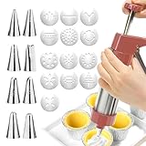 Générique Spritzpresse – Manueller Stempel für intensive Nutzung | Set mit Gebäckpresse und Keksstempel für die Küche | für Bäckerei zu Hause, Partys, Urlaub, Teig, Pizza, Gebäck