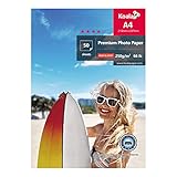 KOALA Glänzendes Inkjet Fotopapier, DIN A4, 250g/m², 50 Blatt, mit Premium Hochglanz Advanced Kunstharz beschichtet, für Canon HP Epson Tintenstrahldrucker
