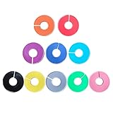 INOOMP 10 Stück Teiliges Set Runde Kunststoff Größenteiler für Kleiderstange DIY Kleidergrößentrenner in Zufälligen Farben Wiederverwendbare Kleidungsgrößen trennscheiben Zufällige Farbe