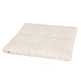 Bodhi Meditationsmatte ZABUTON | Maharaja Collection | Gemusterte Yoga Matte mit waschbarem Bezug aus 100% Baumwolle | Meditationskissen Unterlage | Maße 80 x 80 x 6 cm (Ecru/Madurai)