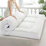 Faltbare japanische Matratze, tragbare Boden-Schlafmatte für Studentenwohnheime und Hausgäste, bequeme und platzsparende Unterstützung, Weiß, 120 x 200 x 10 cm