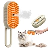 Katzenbürste mit Dampf, 3 in 1 Katzenbürste Dampfende Katzenspray Massagekamm Katzenbürste mit Wasser, Steamy Brush Katze Haustier Spray Massage Kamm Katzenbürste für Massage Haarentfernung