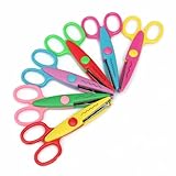 6pcs Kinder sichere Safing -Schere farbenfrohe dekorative Papierspitzenkante Schere Set für Lehrer Crafts Scrapbooking Kinder Design, Dressmaking Scissors