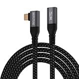 HOTUTUKI 90 Grad Winkel USB C Verlängerungskabel 2m Kurz - Thunderbolt 4 Kompatibel,40Gbps Datenübertragung, 8K/4K@120Hz Video, 240W Ladeleistung, Gewinkeltes USBC Verlängerung