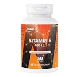 Vitamin E 400 I.E. - 365 Softgels mit je 268mg Vitamin E - Hochdosiert - D-alpha-Tocopherylacetat – Deutsche Produktion & Laborprüfung - NutriFair | Premium & Fair