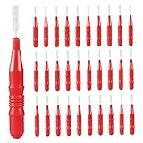 NIYANGLE 50 Stück Interdentalbürsten Rot Zahnzwischenraum Reiniger Effektive Zahnreinigung Plaque Entfernung Oral Care Zubehör für Gesunde Zähne und Frischen