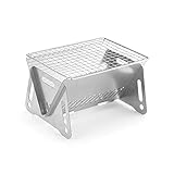 jackfru Holzkohlegrill, Barbecue Camping Grill Klappgrill Tischgrill Standgrilll aus Edelstahl, Tragbarer Abnehmbare BBQ-grill für Outdoor, Camping, Reise, Festival, Picknick Für 1-2 Personen