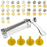 Spritzen-Spritzpistole zum Backen von Kuchen Cookie Press Stainless Steel Biscuit Maker Machine Mold Cream Cake Flower Decorative Kitchen Pastry Syringe Baking Tools Kuchen mit Gebäck-Presspistole