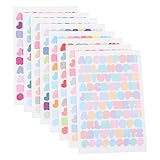 SEWACC 8 Blatt Teiliges DIY Buchstaben Sticker Selbstklebend Dekorativ Haftet Papier und Oberflächen für Scrapbooking Notizbücher Bastelprojekte und Personalisierte Gestaltung