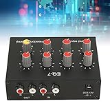 Ejoyous 7 Band Grafik Equalizer, Auto Equalizer Dual Kanal Sound Equalizer Dj-Mixer, für Aufnahmen Streaming Podcasting 3,5 mm Schnittstelle EQ RCA Ausgang Eingang