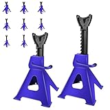 2 Stück 3000KG Unterstellbock INKL. Sicherungssplint PKW Wagenheber 3 T Tragkraft aus Gusseisen KFZ Stützböcke 9 stufig höhenverstellbar 30 – 41,5 cm (3 Tonnen) für PKW, SUV & Kleintransporter