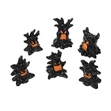Cabilock 6stücke Miniatur-Halloween-Figuren Aus Kunstharz Kleine Dekorationen Für Innenräume DIY-projekte Und Party-Ausstattung Verspielte Figuren-Ornamente Für Tischplatten Und Regale