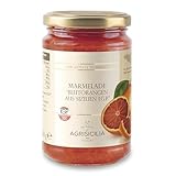 Agrisicilia Blutorangen Marmelade 360g – Orangenmarmelade aus Sizilien – köstlicher Brotaufstrich – Konfitüre fürs Frühstück zum Brötchen oder Brot