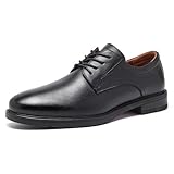 SHULOOK Anzugschuhe Oxford Schuhe Herren Classic Business Derby Schuhe Herren Comfort Schnürhalbschuhe (Schwarz EU 43)