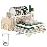 Abtropfgestell, Geschirrabtropfgestell, Abtropffläche für Utensilien, Küchentheke, Geschirrabtropfgestell für Essstäbchen, Schüsseln, Tassen, Untertassen, Teller