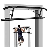 Bowfar Klimmzugstange Türrahmen, Stark Belastbare Stahl Pull Up Bar mit Gepolsterten Griff - 20 cm höher im Rahmen - Home Gym Klappbars Tragbar Türreck Trainingsgerät, Ohne Schrauben/Bohren