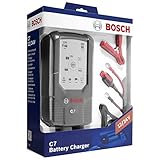 Bosch Automotive C7 - intelligentes und automatisches Batterieladegerät - 12V-24V / 7A - für Blei-Säure, GEL, Start/Stopp EFB, AGM-Batterie für Motorräder, Pkw, Kleintransporter, Schwarz