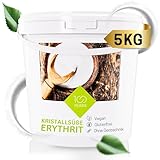 Erythrit 5KG im Eimer - 100% kalorienfreier Erythrit Zucker - Erythritol natürlicher Zuckerersatz ohne Gentechnik - Zahnfreundlich, leicht löslich - 5kg