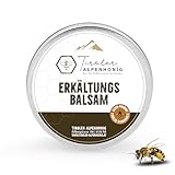 Tiroler Alpenhonig Erkältungsbalsam mit Bienenwachs - natürlicher Erkältungsbalsam für Brust & Rücken- Bienen Balsam bei Husten und Schnupfen - natürliche Erkältungslinderung