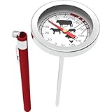 BROWIN® Analog Bratenthermometer mit Etui 100600 | 0-120 °C Grillthermometer | Garthermometer aus Edelstahl | Fleischthermometer für Backofen, BBQ und Grill | Kerntemperaturmesser für Fleisch