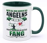 Nach all den Jahren des Angeln Tasse Becher Angel Fischer Zubehör Angelzubehör Geschenke für Angler Fischen Karpfen Norwegen Kaffeetasse Anglerzubehör Anglerbedarf Fishing Fisch Camping Männer Tassen