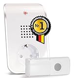 HEIDEMANN Funkklingel Set HX Curve - Erweiterbare Klingel mit Steckdosenanschluss - Funk Klingel - inkl. Sender & Empfänger - HX Türklingel -weiß
