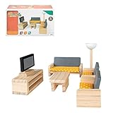 WOOMAX Möbelset Puppenhaus Holz Wohnzimmer (46469)