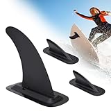 Riisoyu 3 Stück Sup Finne, Universal Surfboard Finne 9 Zoll Abnehmbare Center Fin Sicher Verstärkt Surfboard Flossen für Stand Up Paddle Board Longboard Surfboard