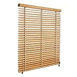 Holzjalousien, horizontale Fensterblenden aus Massivholz, 50 x 120 cm, Verdunkelungsvorhänge für den Innenbereich, B x H 80 x 200 cm, stilvolle Fensterbehandlung
