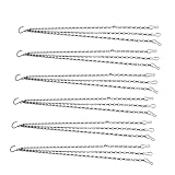 BESTonZON 6 Stück Teiliges Schwere Metall Hängerkette für Blumenampeln Vogelfutterspender Laternen Wetterfeste Ersatzkette für Garten Innenbereich Flexible Diy Höhenverstellung