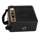 Happyyami 1 Satz Mini Gitarrenverstärker Tragbarer Gitarrenamp für Gitarre und Bass Kompakter Lautsprecher mit Audioanschluss Robuste Bauweise Einstellbare Klänge für Vielseitige Nutzung