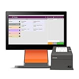 Registrierkasse Kassensystem - Finanzamtkonform 2022 - TSE ready - integrierter Bondrucker - Gastronomie, Handel - GRATIS Ersteinrichtung des POS Terminal (D2s Lite + Drucker Hipster)