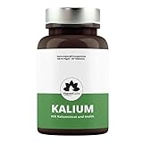 Kalium Tabletten hochdosiert mit Redard Funktion - 1000 mg Kalium pro Tablette - Kaliumcitrat Tabletten ideal für Muskeln, Nerven, Blutdruck - vegan - VitaminFuchs