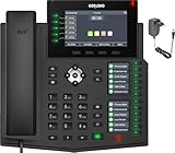 GEQUDIO IP Telefon GX7+ Set mit Netzteil Adapter - Fritzbox, Telekom kompatibel - Premium Freisprechen & 3X Farbdisplays - Anleitung (PDF) für Fritz!Box Telefonanlage, Sipgate, Telekom, Speedport