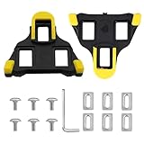 Fahrrad SPD Cleats 2 STK Rennrad Pedalplatten Indoor Cycling Pedals Cleat Set - Kompatibel Shimano SPD-SL Pedalsystemen für Rennradschuhe Herren Fahrradschuhe Damen - SM-SH11-6°