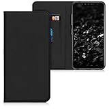 kwmobile Hülle kompatibel mit LG G8s ThinQ - Kunstleder Handy Schutzhülle - Flip Cover Case Schwarz