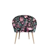 Sofa Zone Sessel mit Lederpolsterung - Modern Loungesessel in Muschelform - Bequem Leder Sessel für Wohnzimmer, Büro Grün/Mehrfarbig