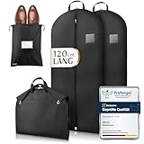 Bruce.® 2x Premium Kleidersack Kurz 120 x 60 cm inkl. 1x Schuhbeutel, Hochwertige Kleiderhülle für Mäntel, Jacken, Kleider & Anzug, Atmungsaktive Anzugtasche Reisetasche, Optimierte Materialstärke