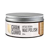 GRAIN GUARD Holzwachspolitur | Antikbraun | 300 ml | Natürliches Bienenwachs und Carnauba-Möbelwachspolitur | Reinigt, glänzt und schützt | Ungiftig und wasserabweisend